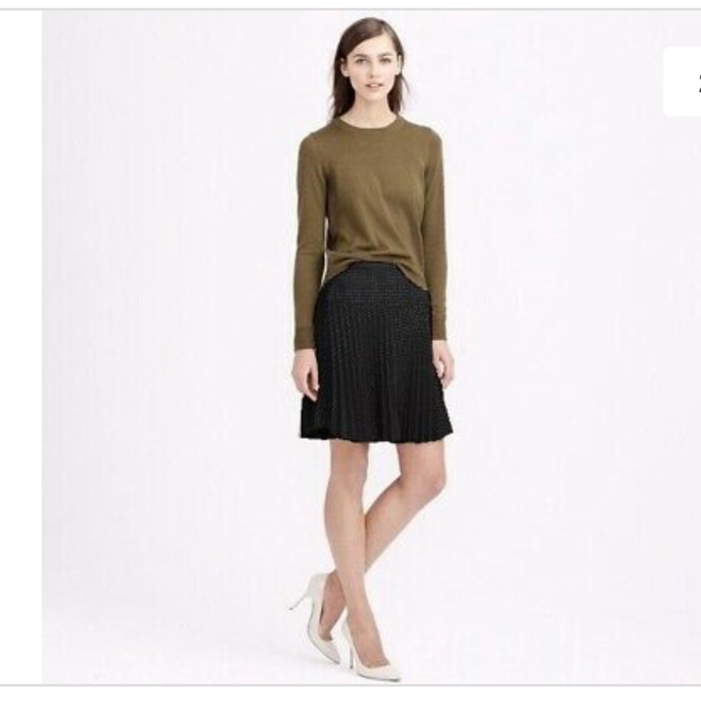 NWT Jcrew perforated square laser cut skirt SZ 0